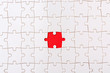 © ddukang - Missing puzzle piece - white on red