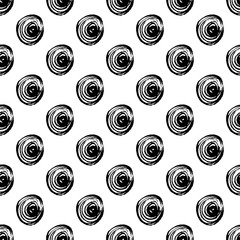 Aufkleber - Modern seamless pattern. Hand drown for wrapping paper. Design element. Modern simple abstract template. Vector illustration art. Dots drawing. Abstract black design template on white background.