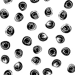 Poster - Modern seamless pattern. Hand drown for wrapping paper. Design element. Modern simple abstract template. Vector illustration art. Dots drawing. Abstract black design template on white background.