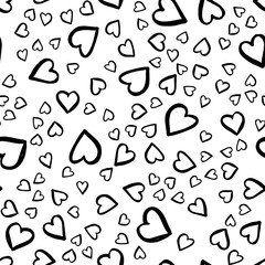Poster - Retro seamless pattern. Vector isolated heart. Modern simple design. Abstract template. Template design element. Vintage background. Vector illustration art. Abstract background with hearts.