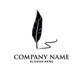 Wall Mural - feather logo template es 10