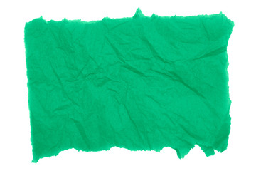 Wall Mural - Green textured wrinkled torn rectangle paper banner