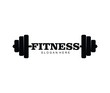 Gym fitness with barbell logo icon vector template