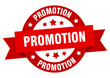 promotion ribbon. promotion round red sign. promotion