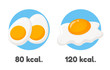 Vector fried eggs and boiled eggs Popular breakfast for health lovers