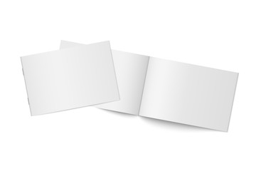 Poster - Vector mockup of two thin books isolated