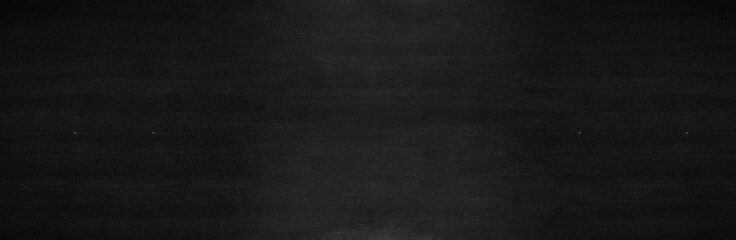 Wall Mural - Blank wide screen Real chalkboard background texture in college concept for back to school panoramic wallpaper for black friday white chalk text draw graphic. Empty surreal room wall blackboard pale.