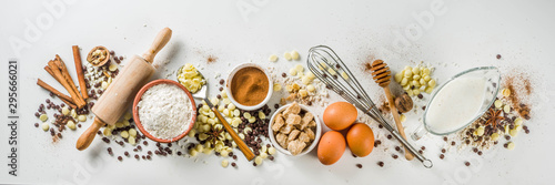 Cuadros en Lienzo Ingredients for autumn winter festive baking