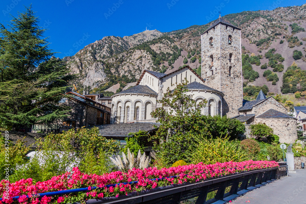 Obraz na płótnie Sant Esteve church in Andorra la Vella, Andorra w salonie