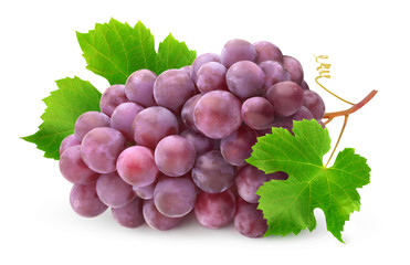 Poster - Isolated bunch of red grapes
