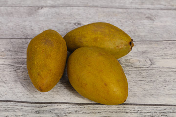 Exotic tropical fruit - Sapodilla in the plate