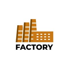 Wall Mural - Factory symbol logo design vector template