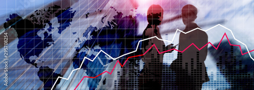 Fotografía Financial Crysis Recession Economic concept. Business Background.