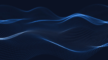 Wall Mural - 3d abstract digital technology background. futuristic sci-fi user interface concept with gradient do