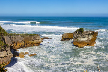 Wall Mural - view of rock formation near Punakaiki, New Zealand