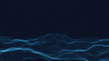 Wall Mural - 3d abstract digital technology background. futuristic sci-fi user interface concept with gradient do