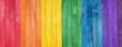 Rainbow color pattern wooden background. LGBT colors
