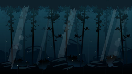 Night Forest Game Background