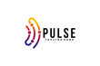Pulse logo icon vector isolated