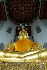  statue of buddha, in buddhist temple in thailand