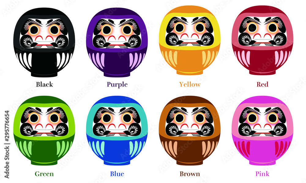 カラフルだるまイラスト(Daruma)[EPS] Stock Vector | Adobe Stock
