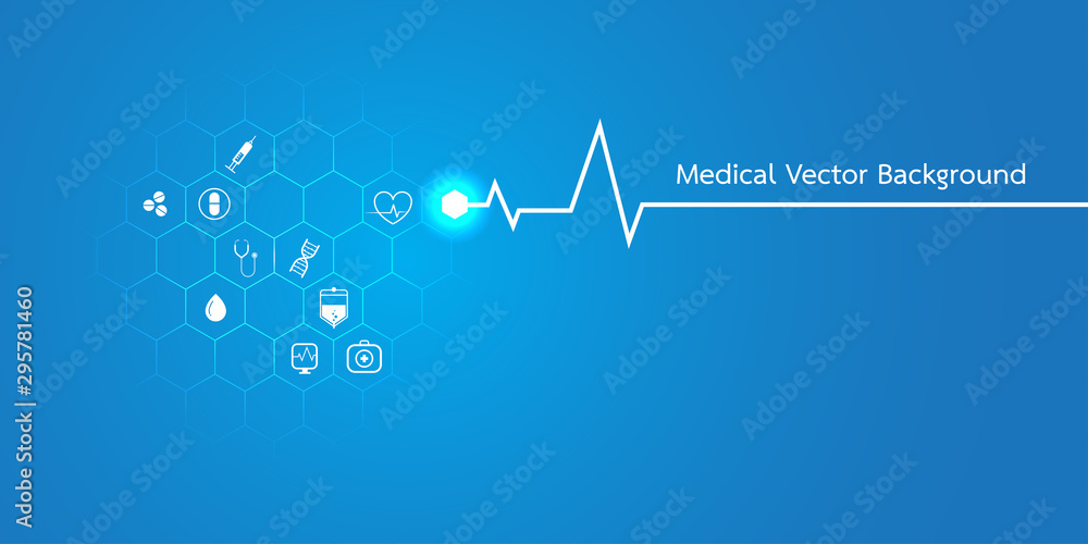 Abstract molecules medical background concept template design Vector Illustration. - obrazy, fototapety, plakaty 