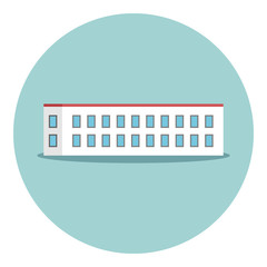 Poster - Two-story building icon. Vector illustration.