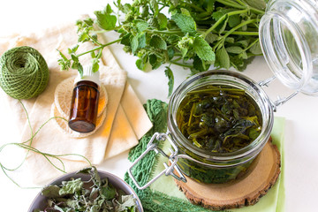 delicious broth tea mint lemon balm, floral water