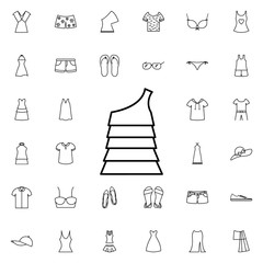 Poster - Dress icon. Universal set of summer clothes for website design and development, app development