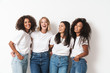 © Drobot Dean - Optimistic cheery young women multiracial friends