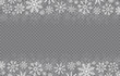 © iiierlok_xolms - Happy New Year, Christmas and xmas. Falling snow. Snowflakes in different shapes. Winter holidays. Vector snowflake on transparent background.
