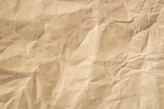 recycle brown paper crumpled texture, old paper surface for background.
