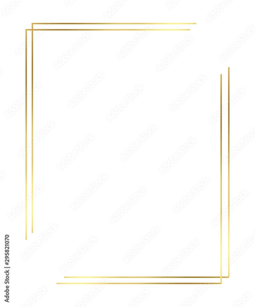 Vector of Christmas Simple Gold border - obrazy, fototapety, plakaty 