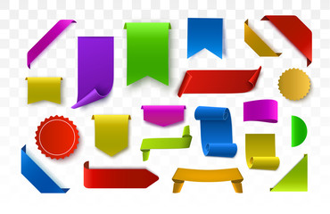 Wall Mural - Colorful blank tags, labels or badges. 