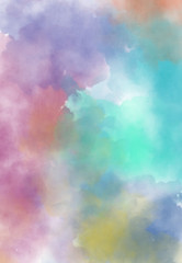 Wall Mural - abstract watercolor digital art painting soft focus for texture background