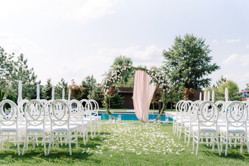 Poster - Modern decoration of the place for the outdoors marriage ceremony