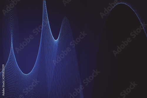 Abstract polygonal wave background