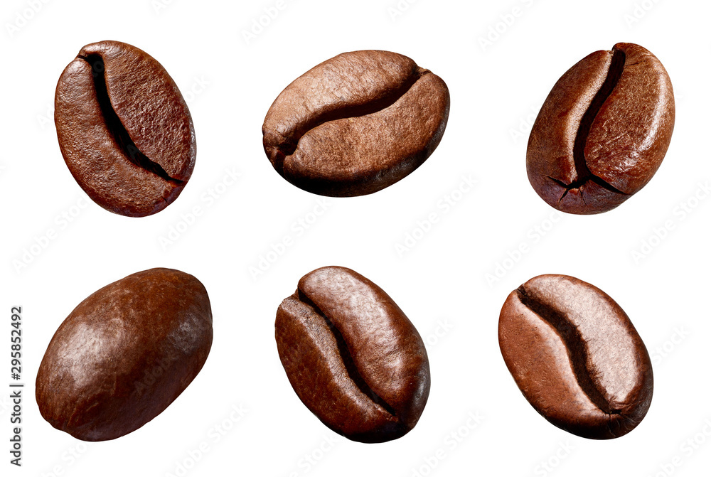 coffee bean brown roasted caffeine espresso seed - obrazy, fototapety, plakaty 