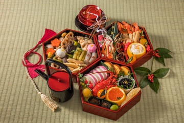 一般的なおせち料理 General Japanese New Year dishes(osechi)