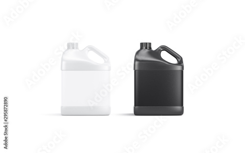 Cuadros en Lienzo Blank black and white plastic canister mockup stand isolated