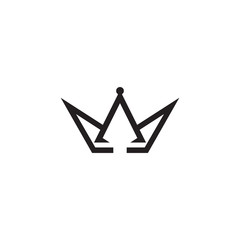 Poster - Crown icon logo design vector template