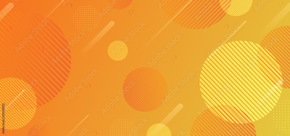 Gradient geometric shape background with dynamic circle abstract - obrazy, fototapety, plakaty 