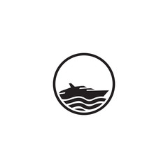 Wall Mural - Yacht logo design vector template