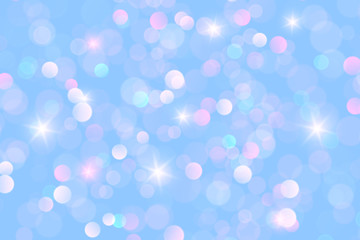 Blue magic pattern with bokeh