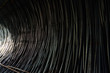 canvas print picture - Draht Rolle Coil Struktur Hintergrund Nahaufnahme Innen Licht Industrie Technologie Stahl Eisen Wirtschaft Windungen schwarz Deutschland Wire Industry Germany Structure