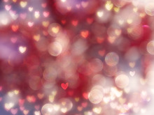 Love Abstract Background Shiny Hearts Colorful Blurs