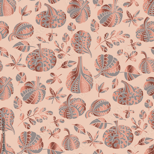 Rose gold decorative pumpki...