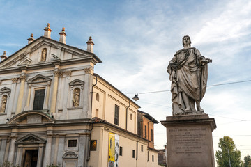 Novara city, Piedmont, Italy. HISTORIC PALACES IN NOVARA CITY IN ITALY IN EUROOPE