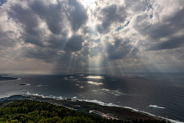 Wall Mural - clouds over the sea