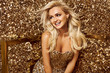 © ASjack - Beautiful blonde woman in golden flowers garden